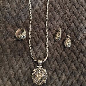 Necklace, earrings, ring